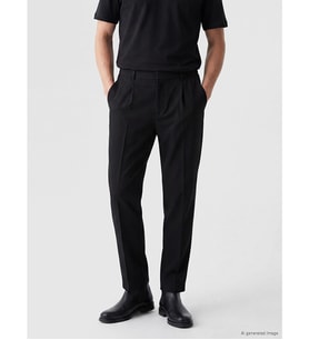 LCW Vision Siyah Regular Fit Erkek Pileli Pantolon
