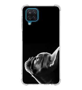 PrintiFy Samsung Galaxy M32 Uyumlu Köpek 1 Baskılı Şeffaf Köşe Korumalı Antişok Kılıf