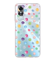 PrintiFy Vivo Y51 2020 ile Uyumlu 1mm Slim Fit Water Color 6 Baskılı Şeffaf  Kılıf