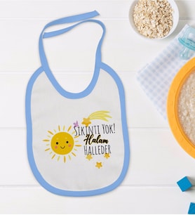 BK Kids Mavi Bebek Mama Önlüğü - Model 58