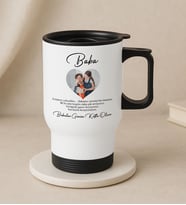 BK Gift Kişiye Özel Fotoğraflı Babalar Günü Tasarımlı Kulplu Beyaz Çelik Bardak Termos Mug 450ml-7, Babalar Günü Hediye, Babaya Hediye (Metal)