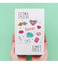 Sevgililer Günü Deri Kaplı Defter 2021-13