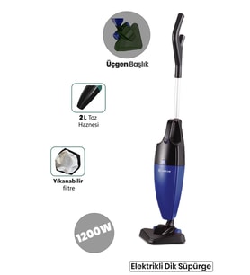 2In1 Dikey Ve Elde Elektrikli Dik Süpürge 2 Litre Hazneli Yıkanabilir Filtreli Torbasız