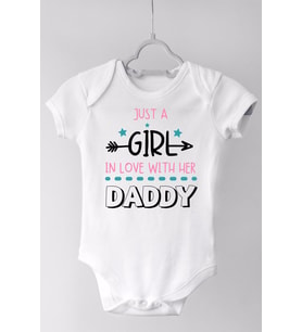 Kız Bebek Beyaz Just A Girl Kısa Kollu Çıtçıtlı Body