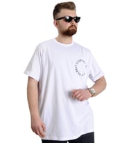 Mode XL Büyük Beden Erkek T-shirt WHAT IS 23151 Beyaz