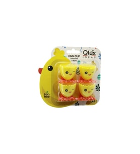 EGG CUP 4PCS YUMURTALIK EMOJİ DESEN - RENKLİ PLASTİK CİVCİV AYAKLI - 1/2 KIRIK YUMURTA KABUK MODEL (5343)