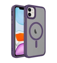 Coverzone ?Phone 12-12 Pro ile Uyumlu Sert PC Arka Y�zey Wireless ?arj �zellikli Buzlu Saydam ZF Kapak
