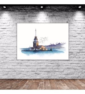 BK Home Kız Kulesi Kanvas Tablo-1