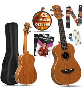 Fourtune Sydra UKC-23M Concert Ukulele Maun Ağacı Profesyonel Ukulele Seti