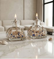 impeRiums Sea Shell Dekoratif Kandil Mum 2'li Set