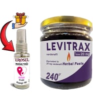 Naturalia : Levitrax Macun 240 Gr Erkeklerin Performanslarına Özel + Erosel Erotikmasaj Yağı Hediye
