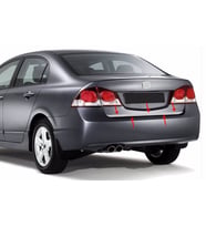 Honda Civic Formlu Krom Bagaj Alt Çıta 2006-2011 Paslanmaz Çelik
