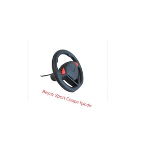 Akülü 12 Volt 8095 Beyaz Sport Coupe Modeli İçin Kablolu Direksiyon