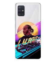 Samsung Galaxy A51 Uyumlu Lewis Hamilton Tasarımlı Şeffaf Telefon Kılıfı