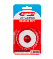 Bigpoint Montaj Bandı Çift Taraflı 19mm x 1.5mt (İç Mekan) x 20 Adet