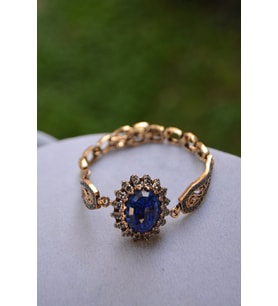 STONEAGE Safir Bayan Bileklik (Altın / Dore)