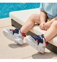 Wisco 018 Lacivert-Gri Cırtlı Işıklı Bebe Erkek Çocuk Spor Ayakkabı