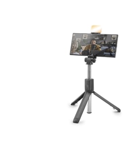 Telefon Tripodu Ve Selfie Çubuğu Led Bluetooth Kumandalı 69 Cm Siyah ND1038