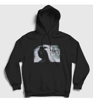Presmono Unisex Siyah Fading In Flames Kapüşonlu Sweatshirt 83758tt