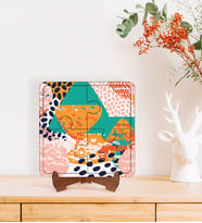 BK Gift Modern Art Tasarımlı Ahşap Standlı Puzzle Çerçeve-1