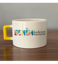 Benim Bedenim, Benim Kararım Baskılı Kadınlar Günü Sarı Kulplu C Fincan