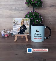 Arapça Öğretmeni Fotoğraflı Dekoratif Taş, Kupa Bardak Beyaz Hediye Öğretmenler Günü Hediyesi (Model 11)