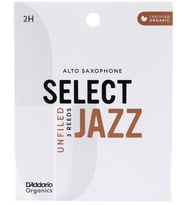 D'Addario ORRS03ASX2H Organic Select Jazz Unfiled Alto Saksafon Kamışı No: 2 Hard (Profesyonel/Caz) - 3'lü Paket Kimyasalsız Organik Tarım Sertifikalı ve Üstün Projeksiyon