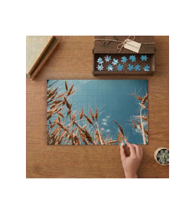 Kuru Buğday Başakları Tasarımı 240 parça Ahşap Puzzle Ahşap Kutuda MP01144