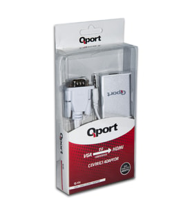 QPORT Q-VH VGA TO HDMI ÇEVİRİCİ + SES KABLOSU