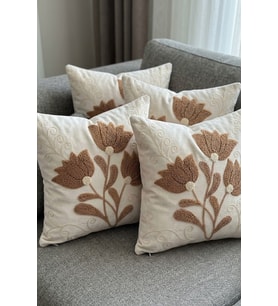 4lü Kırlent Kılıfı, Dijital Baskılı Çift Taraflı Kırlent Kılıfı 45x45cm