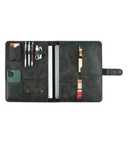 Twingold Kişiye Özel %100 Deri Rainbow Macbook Organizer 15-16" Antrasit (Antrasit)