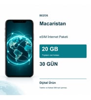 Macaristan eSIM İnternet Paketi 20 GB 30 Gün