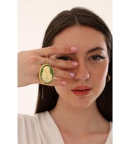 14 K Gold Kaplama 925 Ayar Gümüş Meryem Ana Madalyon Kolye