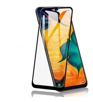 Samsung Galaxy M30S Ekran Koruyucu Full Tam Kaplayan Kavisli Tempered Cam (Siyah)
