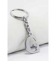 Gümüş Renkli Metal G Harfi Anahtarlık / Harfli Çanta Süsü (Standart)