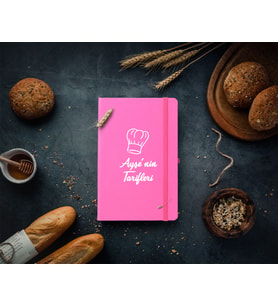 Kişiye Özel Chef Motifli Ajanda Defter (Pembe)