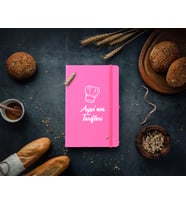 Kişiye Özel Chef Motifli Ajanda Defter (Pembe)
