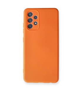 Samsung Galaxy A32 Kılıf Nano İçi Kadife Silikon - Turuncu