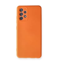 Samsung Galaxy A32 Kılıf Nano İçi Kadife Silikon - Turuncu