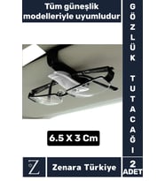 Dayanıklı Araç İçi Tüm Güneşlikler Hasar Önleyici Kart Ehliyet Ruhsat Gözlük Tutacağı Klips 2 Adet