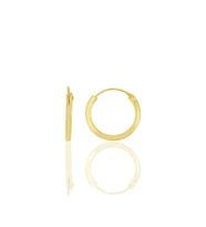 Gümüş altın yaldızlı 14 mm halka küpe  SGTL11744GOLD