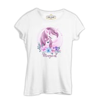Mamacorn Çiçek Anneler Günü Beyaz Kadın Tshirt