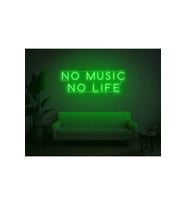 NO MUSİC NO LIFE Yazılı Neon Tabela