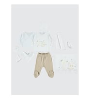Civil Baby Kız Bebek 10'lu Zıbın Setleri 0-1 Ay Koyu Bej (Koyu Bej)