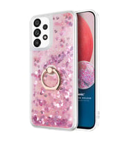 Microsonic Samsung Galaxy A13 4G Kılıf Glitter Liquid Holder Pembe