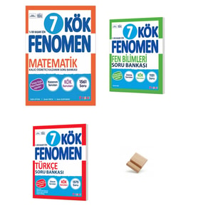 Fenomen 7. Sınıf Maarif Kök Matematik Fen Bilimleri ve Türkçe 3lü Set Soru Bankası + Telefon Standı