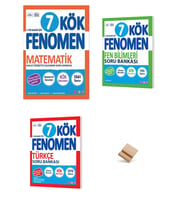 Fenomen 7. Sınıf Maarif Kök Matematik Fen Bilimleri ve Türkçe 3lü Set Soru Bankası + Telefon Standı