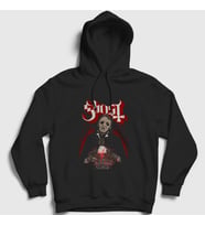 Presmono Unisex Siyah Tobias Forge Ghost Kapüşonlu Sweatshirt 414177tt