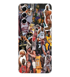 Samsung Galaxy S21 FE Uyumlu Basketbol Tasarımlı Şeffaf Telefon Kılıfı