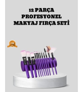 12 Parça Makyaj Fırça Seti – Profesyonel ve Günlük Kullanıma Uygun